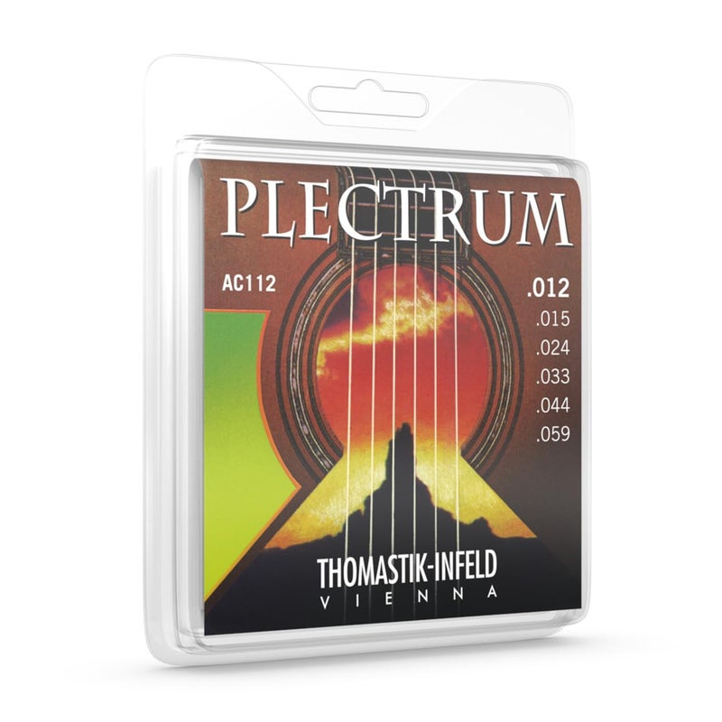 Thomastik-Infeld AC112 Acoustic Guitar Strings: Plectrum Series 6 String Set E, B, G, D, A, E, Natural - Image 1